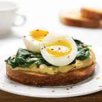 Hummus Toast Egg and Spinach