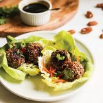 Pecan Asian Turkey Meatball Wraps